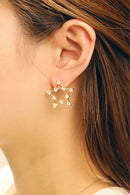 DJE310702 14K Open Star Post Earrings - MiMi Wholesale