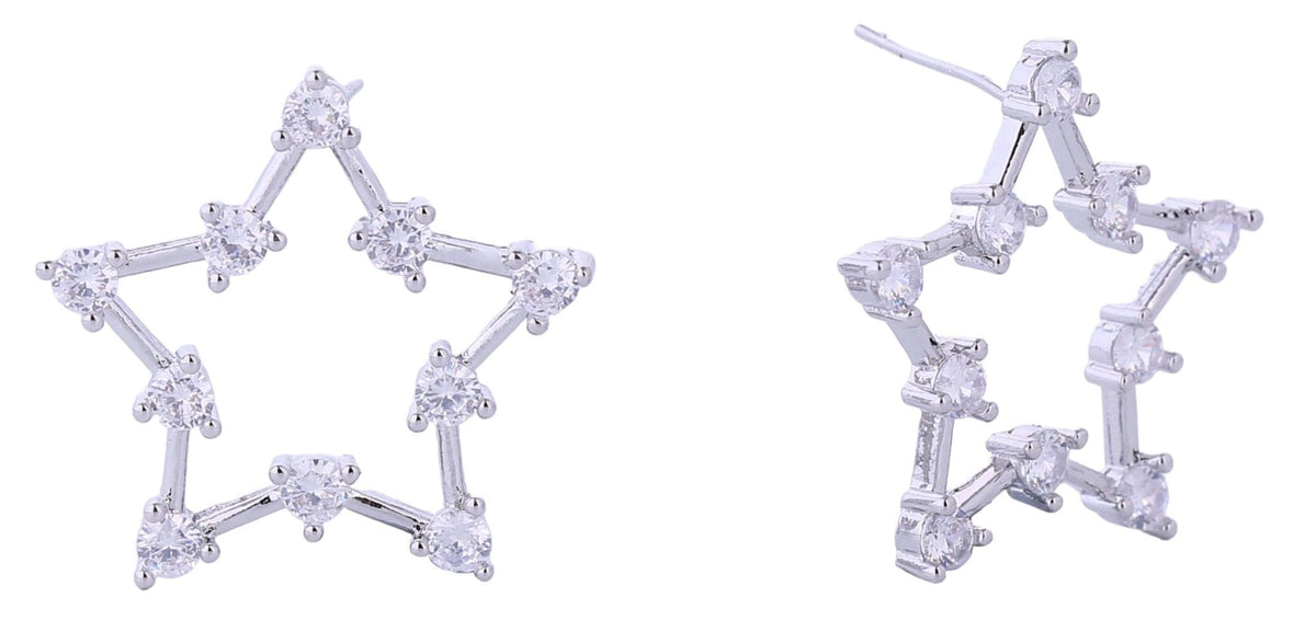 DJE310702 14K Open Star Post Earrings - MiMi Wholesale
