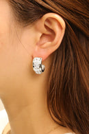 DJE310703 14K Princess Cut CZ Post Earrings - MiMi Wholesale