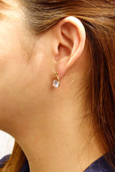 DJE310704 14K Mermaid Tail CZ Post Earrings - MiMi Wholesale