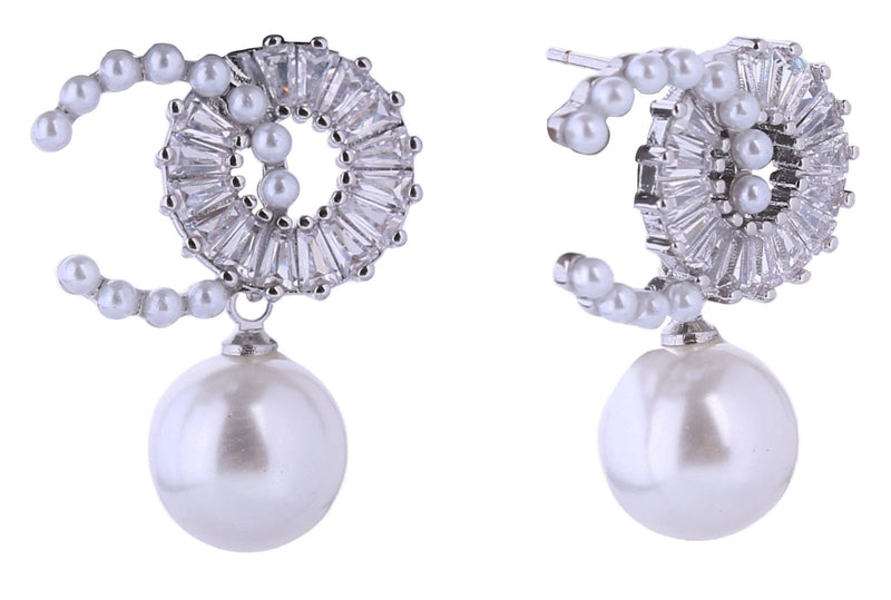 DJE310710 14K O-C Pearl Drop Post Earrings - MiMi Wholesale