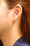 DJE310713 14K Circle Drop Pave CZ Earrings - MiMi Wholesale