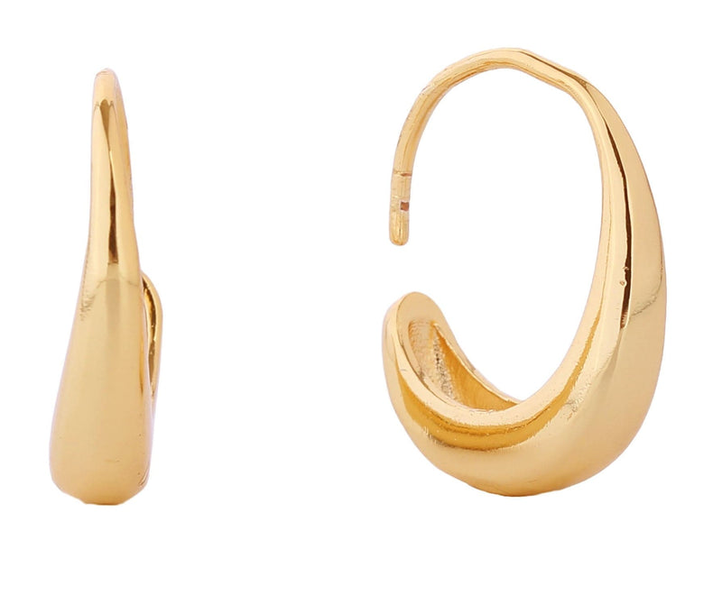 DJE310715 14K Wiry Open Hoop Earrings - MiMi Wholesale