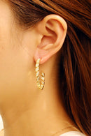 DJE310718 14K Rhombus Eternity Hoop Earrings - MiMi Wholesale