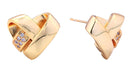 DJE310804 14K Broken Heart Pave CZ Post Earrings - MiMi Wholesale