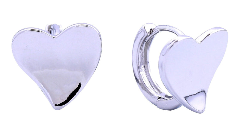 DJE310805 14K Crushed Heart Post Earrings - MiMi Wholesale