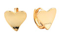 DJE310805 14K Crushed Heart Post Earrings - MiMi Wholesale