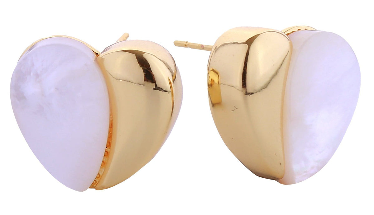 DJE310806 14K Abstract Heart Post Earrings - MiMi Wholesale