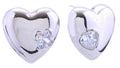 DJE310809 14K Dreamy Heart Pave CZ Post Earrings - MiMi Wholesale