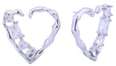 DJE310810 14K Embrace Heart Pave CZ Post Earrings - MiMi Wholesale