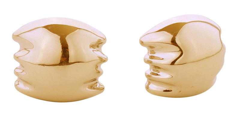 DJE310814 14K Bold Chunky Post Earrings - MiMi Wholesale