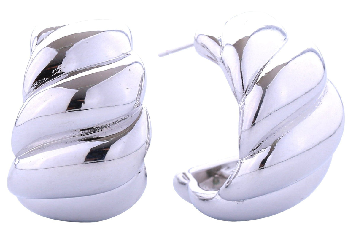 DJE310815 14K Big Wave Post Earrings - MiMi Wholesale