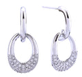 DJE310824 14K Lucky Drop Pave CZ Post Earrings - MiMi Wholesale