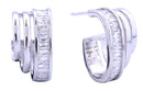 DJE310837 14K Trio Hoop Pave CZ Post Earrings - MiMi Wholesale