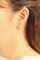 DJE310841 14K Triangle Heart Pave CZ Post Earrings - MiMi Wholesale