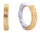 DJE310868 14K Artsy Cutout Huggie Earrings - MiMi Wholesale