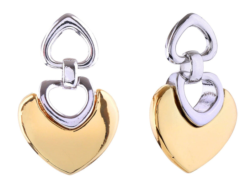 DJE310877 14K Dipped Lou Heart Post Earrings - MiMi Wholesale