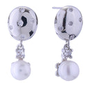DJE310886 14K Tiered Drop Pearl Post Earrings - MiMi Wholesale