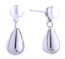 DJE310889 14K Teardrop Pearl Post Earrings - MiMi Wholesale