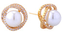 DJE310894 14K Preppy Pearl Post Earrings - MiMi Wholesale