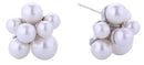DJE310904 14K Pearl Cluster Post Earrings - MiMi Wholesale