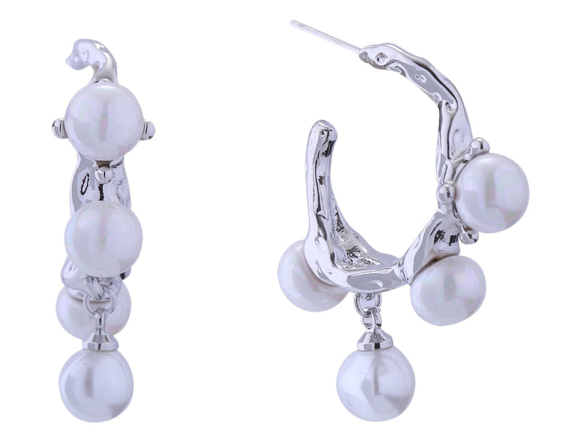 DJE310907 14K Dripping Pearl Post Earrings - MiMi Wholesale