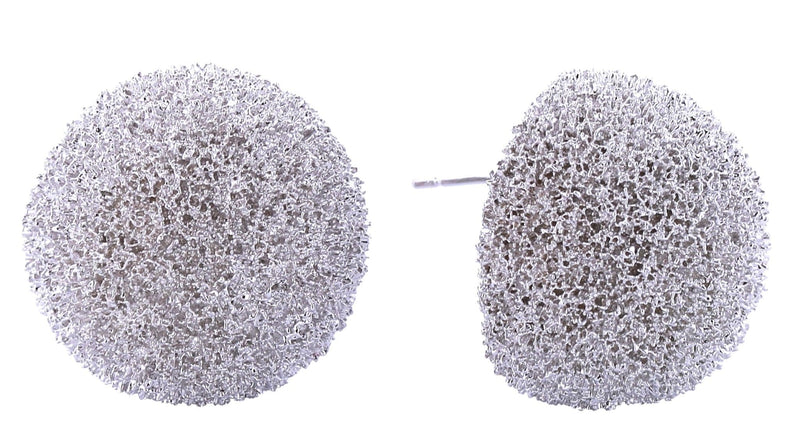 DJE310920 14K Grain Texture Ball Post Earrings - MiMi Wholesale