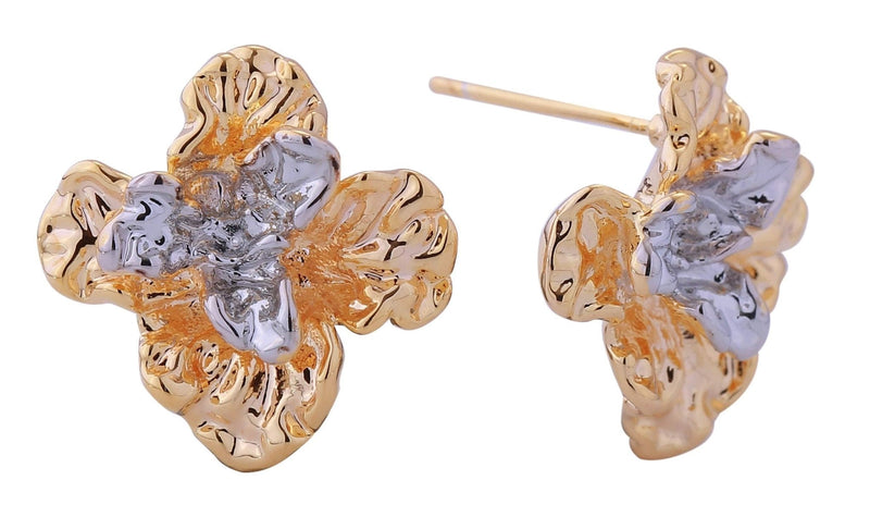 DJE310922 14K Magnolia Post Earrings - MiMi Wholesale