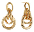 DJE310928 14K Double Door Knocker Post Earrings - MiMi Wholesale