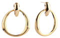 DJE310940 14K Round Link Post Earrings - MiMi Wholesale