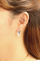 DJE310945 14K Dipped Dropped Pearl Hoop Earrings - MiMi Wholesale