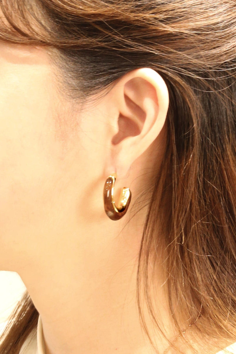 DJE310980 14K Thin Resin Post Earrings - MiMi Wholesale