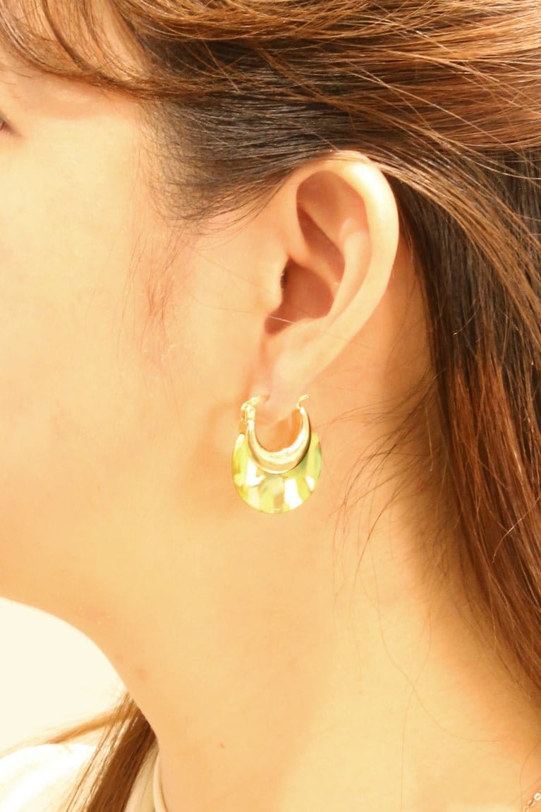 DJE311053 14K Dipped Dew Drop Resin Pincatch Earrings - MiMi Wholesale