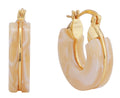 DJE311054 14K Small Chunky Resin Pincatch Earrings - MiMi Wholesale