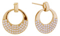 DJE311063 14K Half Pave Post Earrings - MiMi Wholesale