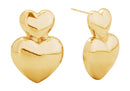 DJE311077 14K Heart Drop Post Earrings - MiMi Wholesale