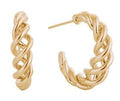 DJE311193 14K Dipped Twisted Rope Hoop Earrings - MiMi Wholesale