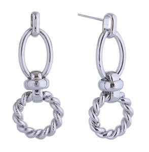 DJE311194 14K Dipped Linked Knot Dangle Earrings - MiMi Wholesale