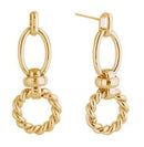 DJE311194 14K Dipped Linked Knot Dangle Earrings - MiMi Wholesale