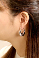 DJE311195 14K Dipped Crescent Hoop Earrings - MiMi Wholesale