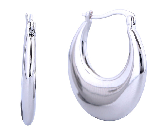 DJE311195 14K Dipped Crescent Hoop Earrings - MiMi Wholesale