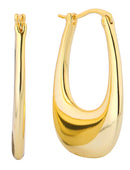 DJE311196 14K Dipped Sculpted Flow Earrings - MiMi Wholesale