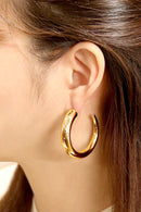 DJE311197 14K Dipped Classic Hoop Post Earrings - MiMi Wholesale