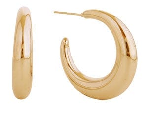 DJE311201 14K Dipped Crescent Hoop Earrings - MiMi Wholesale