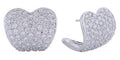 DJE311204 14K Dipped Heard Stud Pave CZ Earrings - MiMi Wholesale