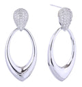 DJE311207 14K Dipped Teardrop CZ Earrings - MiMi Wholesale