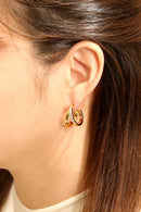 DJE311208 14K Dipped Twilight CZ Post Earrings - MiMi Wholesale