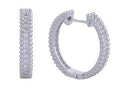 DJE311210 14K Dipped Sparkle Pave CZ Hoop Earrings - MiMi Wholesale