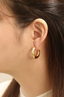 DJE311283 14K Dipped Minimalist Hoop Earrings - MiMi Wholesale