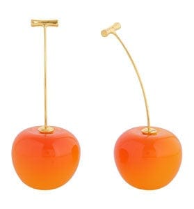 DJE311310 14K Dipped Citrus Glow Cherry Drop Earrings - MiMi Wholesale